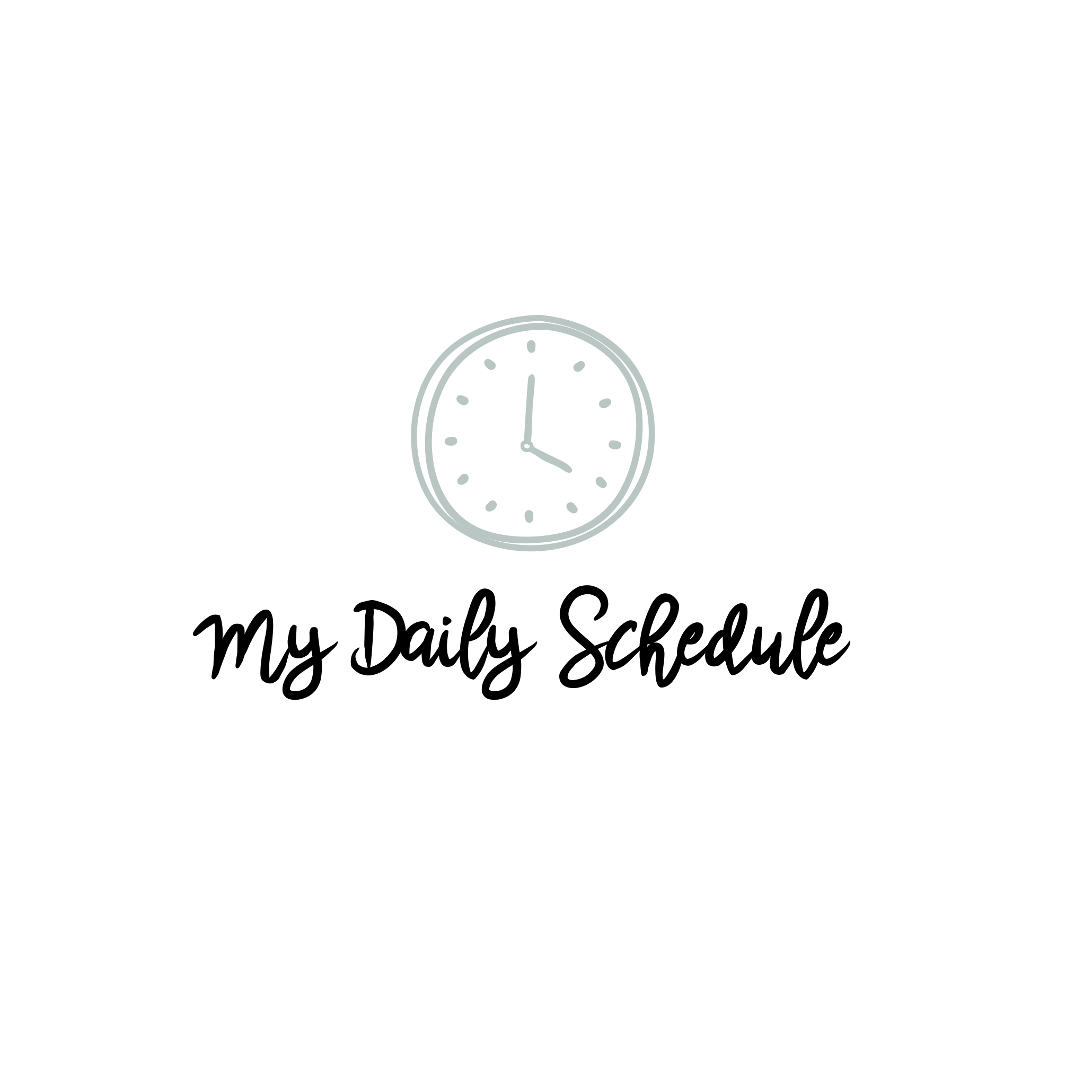 English version of the document to print My Daily Schedule made by Les Belles Combines