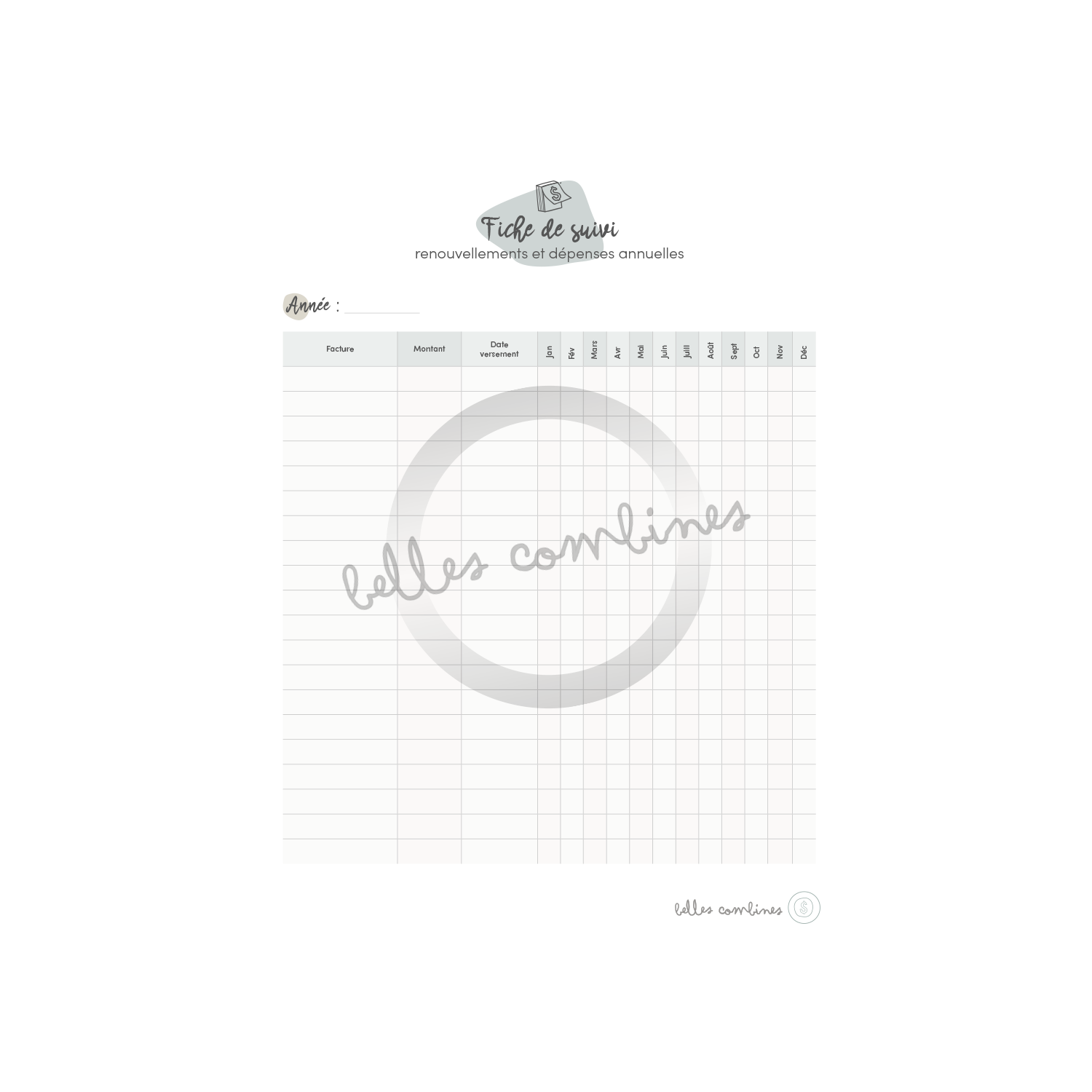 Fiche de suivi- renouvellements et dépenses annuelles