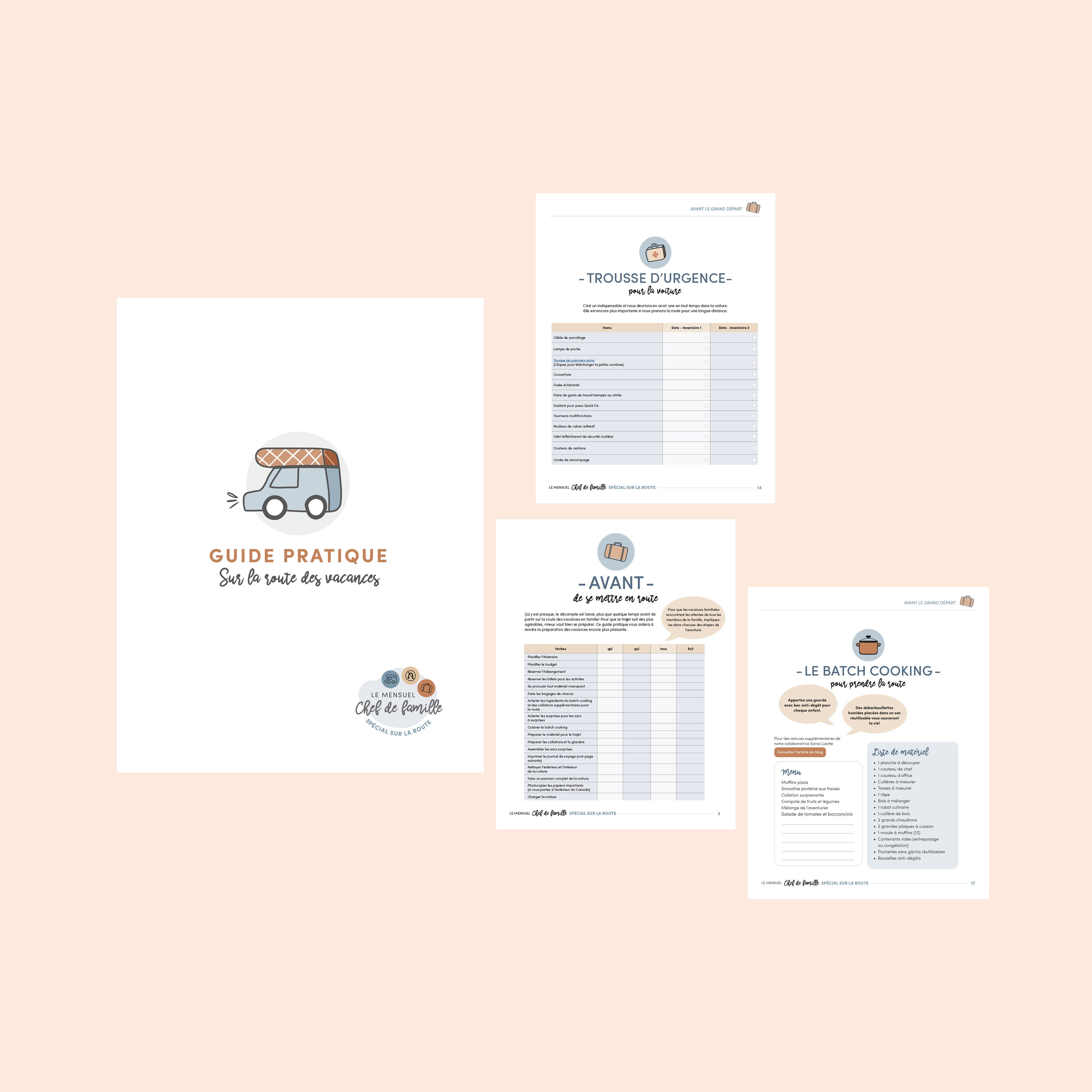 Guide pratique téléchargeable pour le parent + journal de voyage imprimé pour l&