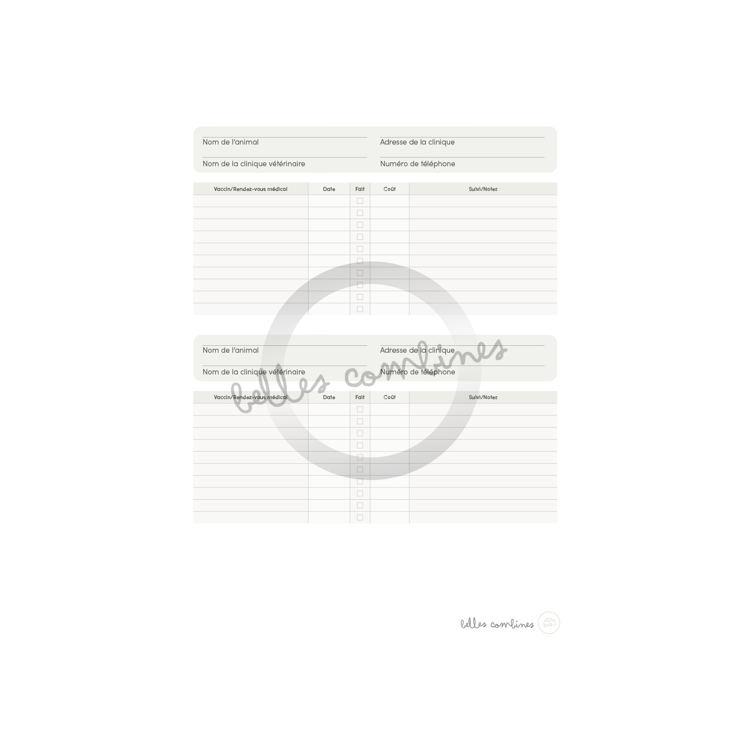 Animal vaccination follow-up