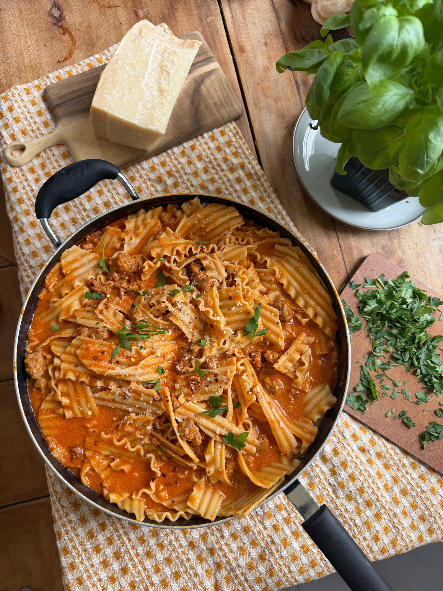 Lasagne déconstruite aux saucisses italiennes
