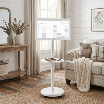 Support mobile sur roulettes pour Octave Station, orientable (portrait/paysage), disponible avec tablette,