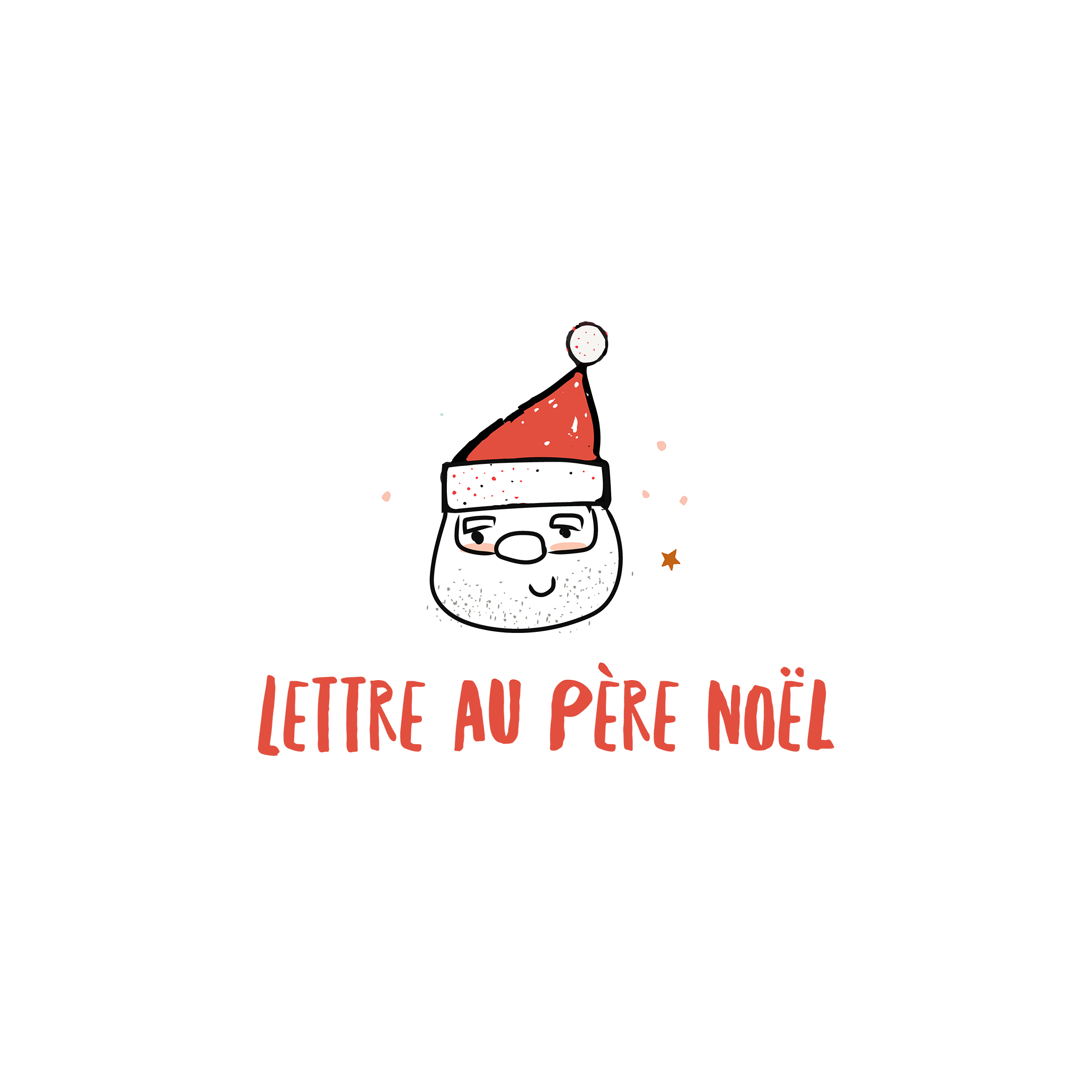 Version française du logo de la lettre au Père Noël à imprimer Les Belles Combines
