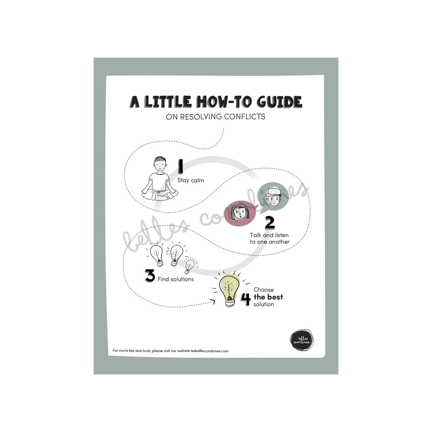 English version of the document to print A little how-to guide on resolving conflicts made by Les Belles Combines